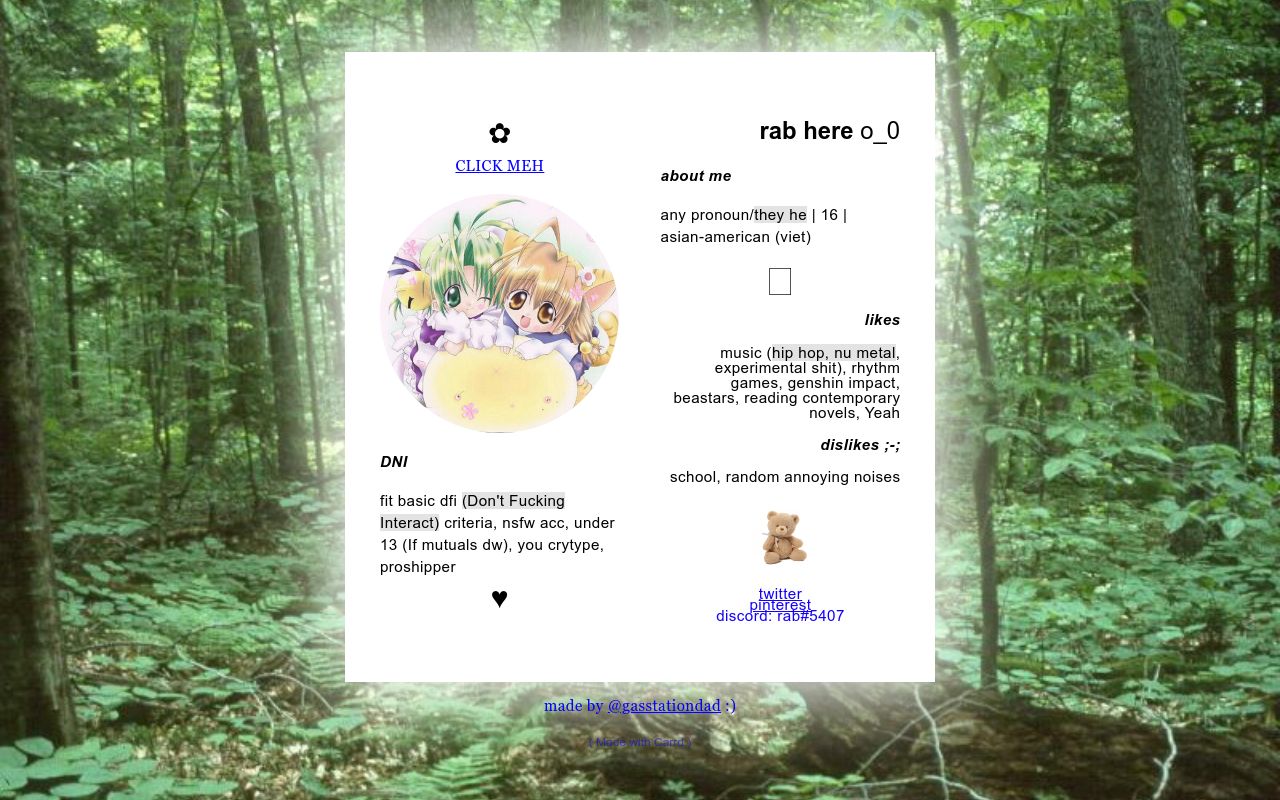 Carrd profile picture for @rabid